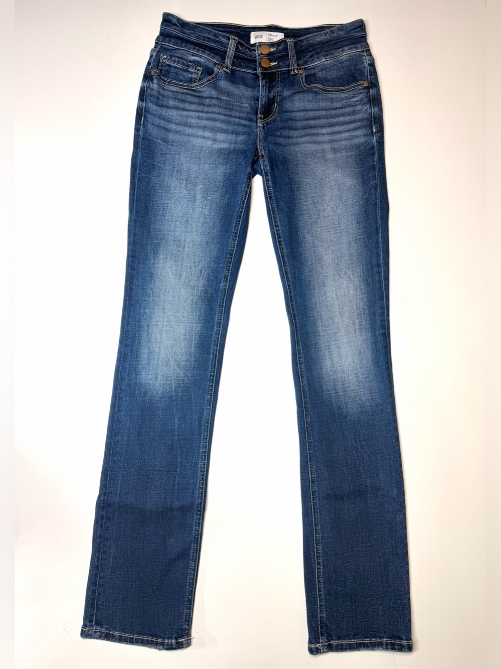 BKE Women’s Stella Slim Fit Low Rise Straight Leg Jeans Size- 28 x 32
